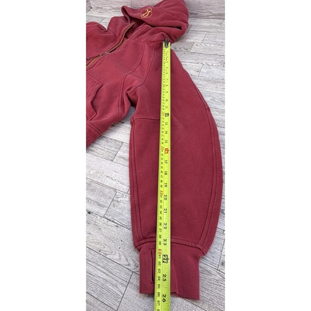 Lululemon Womens Scuba Oversized Half Zip Cropped Hoodie Magenta Smoke Gold XS/S - Picture 9 of 9